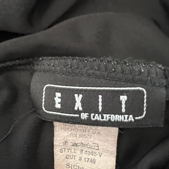 Exit of California Women's Size S Stretch Black Velvet Side Slit Maxi Skirt - Picture 8 of 9